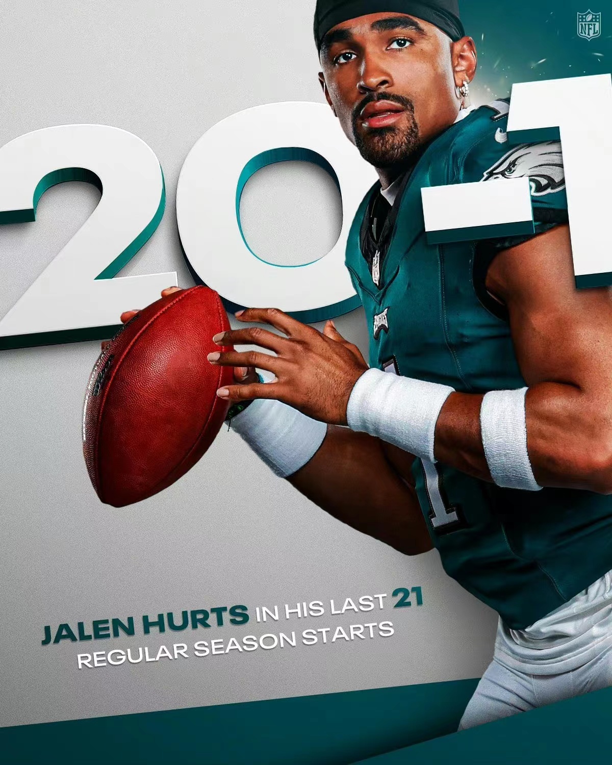 Jalen Hurts, Anführer der Philadelphia Eagles, sinnt auf Rache
